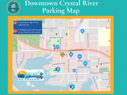 Downtown Crystal River Public Parking with NW 1st Ave Closed